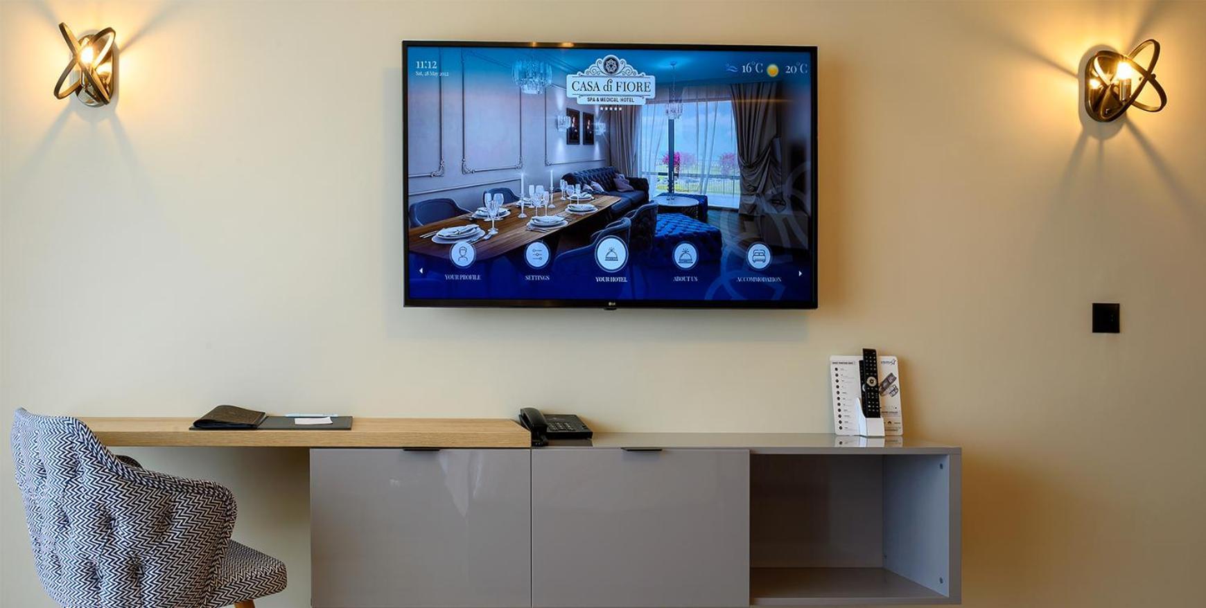 Casa Di Fiore Spa And Medical Hotel, Mineral Pools & Private Beach Kranevo Exterior photo A television with a built-in room automation system